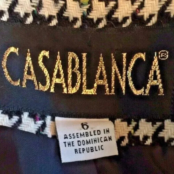 CASABLANCA Women Fully Lined Front Open Multi-Colored Blazer Jacket Size 6 - Picture 11 of 12